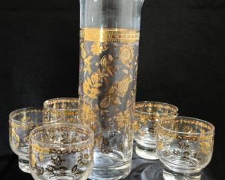 Mid-Century Chantilly Culver Bar Set