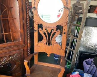antique chair with mirror