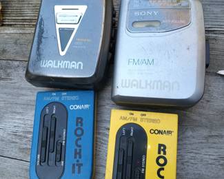 Sony Walkman and Conair Rock It.  