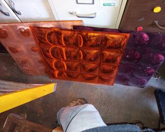 Vintage Mid Century Modern Plastic Wall Decor