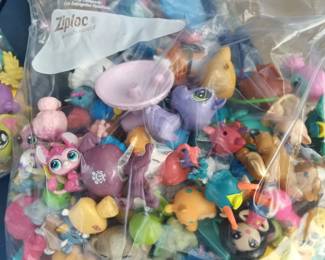 Bags of Small Toys including Littlest Pet Shop