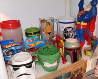 Andre The Giant WWF Mug as well as Boba Fett, Stormtrooper, and Incredible Hulk