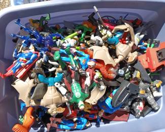 Many Boxes of Action Figures