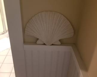 Large wood scallop shell
