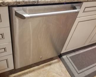 GE Profile dishwasher with stainless steel interior