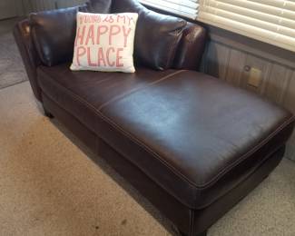 Chateau d'Ax Italian leather chaise