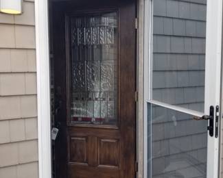36" entry door - two available; storm door