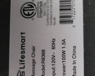 LifeSmart 2D Full Body Massage Chair $1,300-$1,500 new.......OUR PRICE $400
Enjoy a masseuse-like massage in the privacy of your home with this LifeSmart 2D full body massage chair.
14 fixed massage rollers from neck to waist inside track
6 auto pre-programmed massage functions go from full body light intensity up to full body strong intensity massage
Soothing heating function around lumbar area
30 airbags featuring 4 shoulder, 4 arm, 2 hip, 8 calf, 4 ankle, 8 foot
Pillow headrest
Extended footrest
Includes remote control and Bluetooth speaker to enjoy music or podcast
Approx. 28-3/4"W x 53-3/4"D x 40-1/4"H
Leather-look upholstery
350-lb. weight capacity
Assembled weight 126 lbs.
