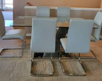 Contemporary "Other Veneto" 7-Piece Dining Set in White and Cement NEW PRICE@NFM CURRENTLY LISTED AT  $1,204.99 ......OUR PRICE $500 https://www.nfm.com/penny-lane-veneto-7-piece-dining-set-in-white-and-cement/48941504.html