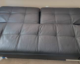 Living Essentials Dilleston Convertible Black Sofa with Chrome legs.....$150......new at $365 currently listed at NFM