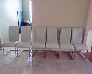 Contemporary "Other Veneto" 7-Piece Dining Set in White and Cement NEW PRICE@NFM CURRENTLY LISTED AT  $1,204.99 ......OUR PRICE $500 https://www.nfm.com/penny-lane-veneto-7-piece-dining-set-in-white-and-cement/48941504.html