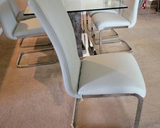 Contemporary "Other Veneto" 7-Piece Dining Set in White and Cement NEW PRICE@NFM CURRENTLY LISTED AT  $1,204.99 ......OUR PRICE $500 https://www.nfm.com/penny-lane-veneto-7-piece-dining-set-in-white-and-cement/48941504.html