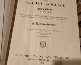 Webster's New International Dictionary 