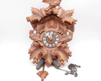 German Carved Wooden Cockoo Clock