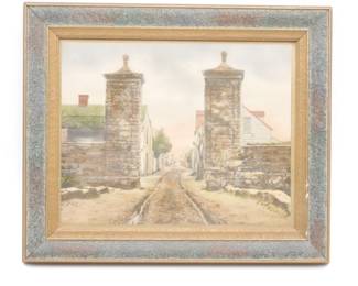 The City Gates, St. Augustine Framed Lithograph
