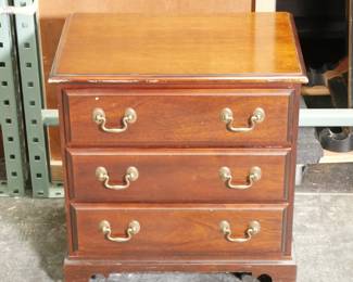 Small Three Drawer Chest with Mahogany Veneer