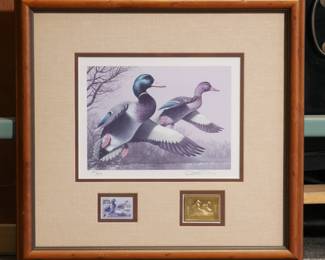 1988 California Duck Stamp Print & Mint Stamp by Robert Steiner