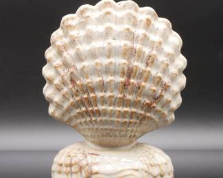 Textured Ceramic Shell Vase