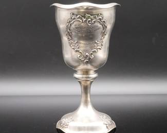 A. L. Ott Pure Coin Silver 1901 Trophy Cup