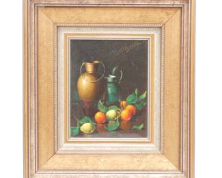 Original Oil on Canvas Signed Still Life Painting