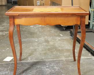 Inlayed Wood Flip Top Game Table