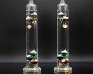 Pair of 13.5" Glass Galileo Thermometers
