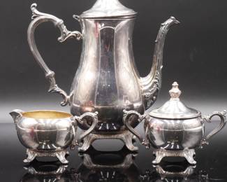 William Rogers 801 Silver Plated 3pc Coffee Set