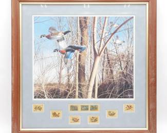 "Tight Quarters" by David Maass Framed Duck Stamps & Print