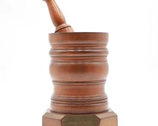 Large Wooden Mortar & Pestle