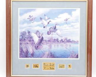 "Abrupt Departure" by David Maass Framed Duck Stamps & Print