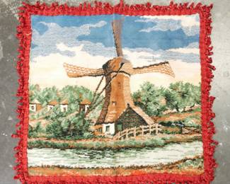 Dutch Landscape Plush Tapestry