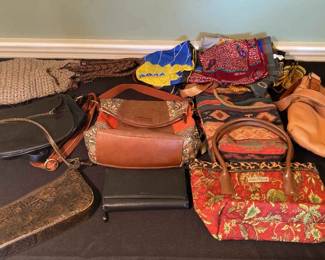 Womens Bohemian Handbag Scarf Assortment Coach, Sakroots, Fossil, Bill Blass More