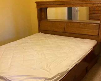 72 Vintage King Sized Drawer Storage Mirrored Bed Frame