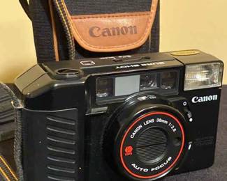 Film Digital Camera Bundle Nikon D80, Canon Sure Shot, Optima IA, Lenses Bags