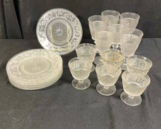 Vintage Glass Luncheon Set