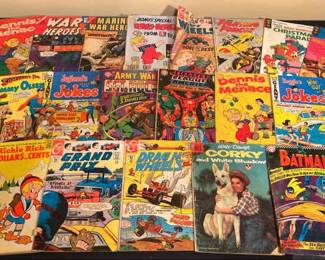 22pc Lot Vintage Comic Books DC, Dell, War Heroes, Archie, Charlton, Gold Key
