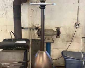 06 85in Brown Metal Fire Lantern Outdoor Patio Heating System