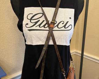 Gucci Shirt and LV crossbody bags