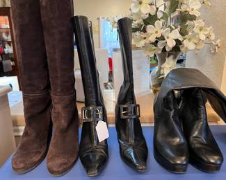 Brown Suede PRADA Boots, Jimmy Choo, MK Boots