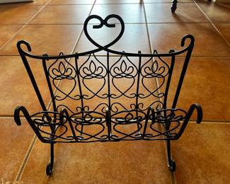 Wrought iron magazine rack