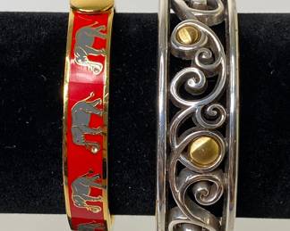 Two Designer Hinged Fashion Bangles: Brighton And Halcyon Days
