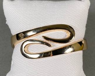 True To Form Gold Tone Hinge Bangle
