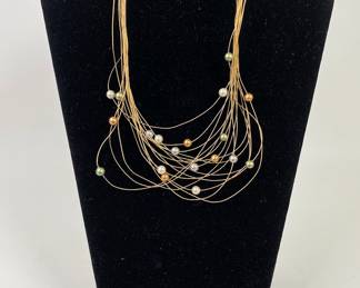 Seasonal Whispers Faux Pearl Multistrand Necklace
