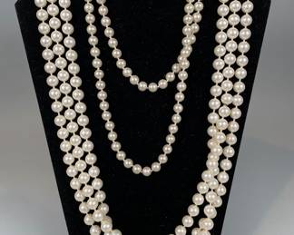 Faux Pearl Rope Necklaces (2)
