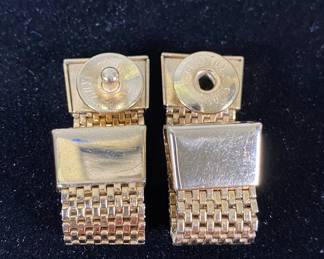 Shank Kum-a-part Gold Tone Cufflinks
