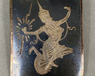 Siam Niello Dancer Sterling Silver Pin
