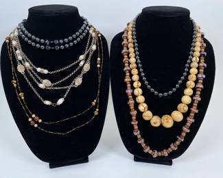 Collection Of Six Various Style Beaded Necklaces

