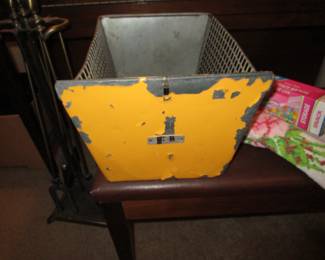 Several old locker baskets