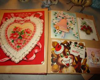 Scrapbooks full of old paper