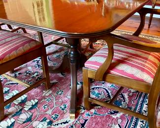 Just in time for holiday dinners a fantastic banquet table with leaves that may be removed there are also a set of 8 dining chairs, sold separately or together